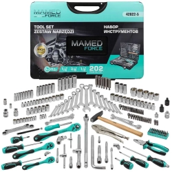 Набор инструментов 202пр. 1/4'', 3/8'', 1/2''(6гр.) MAMEDFORCE MF-42022-5