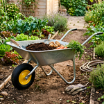 Тачка 65л садовая оцинкованная 1 колесо, 100кг, WB5204