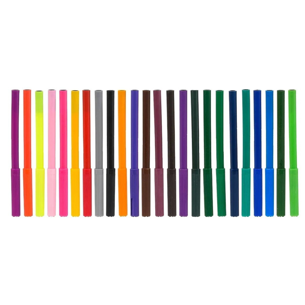 Фломастеры Basir, серия "Зайчик", разноцветные, набор 24 шт