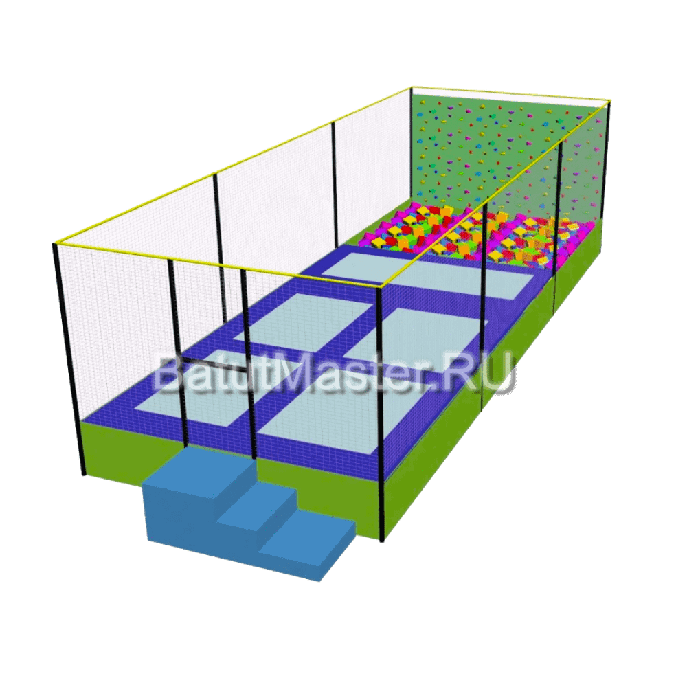 Батутная арена "Сказочный лес" 13,8x4,6x3 м