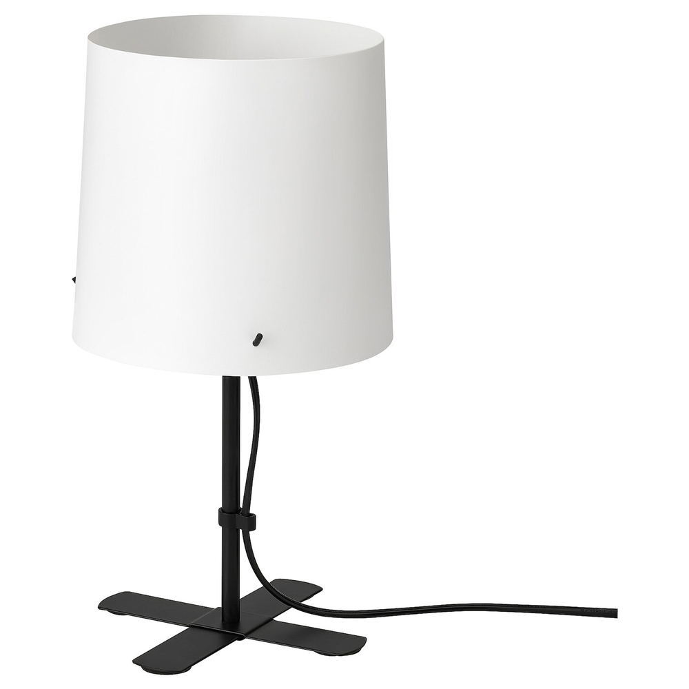 IKEA BARLAST  (ИКЕА БАРЛАСТ)  -  Настольная лампа, черный/белый, 31 см