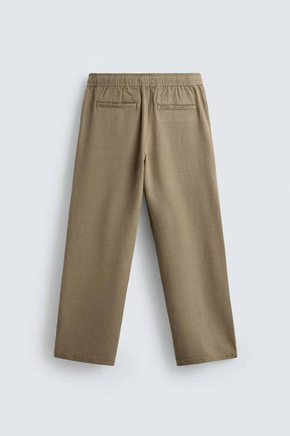 ZARA БРЮКИ RELAXED FIT С РЕЛЬЕФНОЙ СТРУКТУРОЙ, РЫЖЕВАТО-КОРИЧНЕВЫЙ