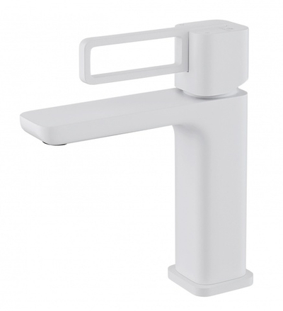 12111-F Смеситель од. для раковины (БЕЛЫЙ) GANZER (10/1шт)