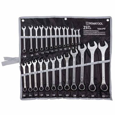 Ключи комбинированные, набор 25пр. (6-32мм) SIGMATOOL Sigmatool-5261PD