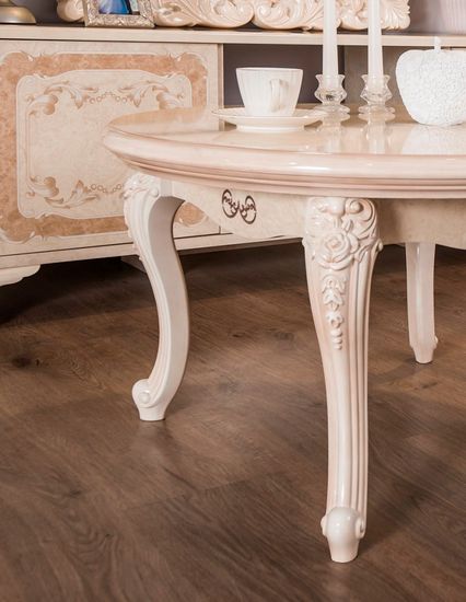 Стол журнальный ПАТРИСИЯ круглый крем корень