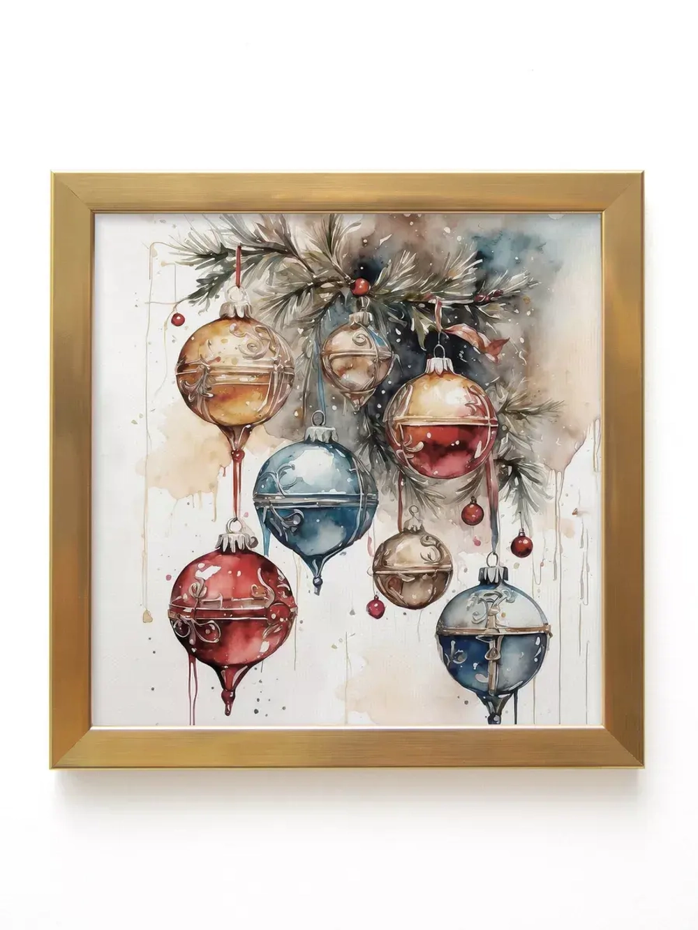 Картины на стену интерьерные на холсте 4 шт, 23*23 см