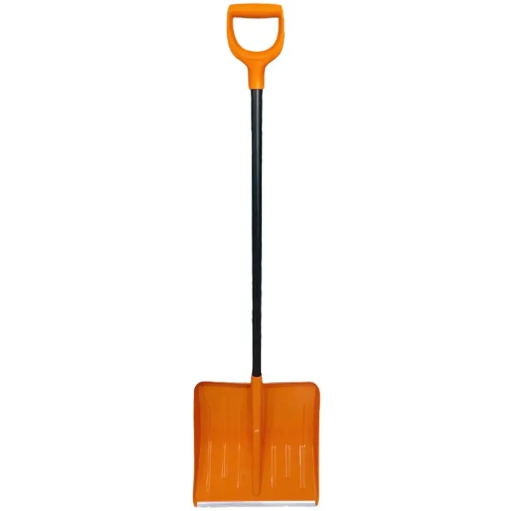 Лопата снеговая «Вьюга №1 Люкс» (ал.пл) 428х490мм с металл. чер. и V-обр ручкой