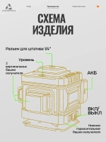 Лазерный уровень нивелир ALUKOMTOOLS 3D 12 линий 360 градусов, откалиброван, с гарантией