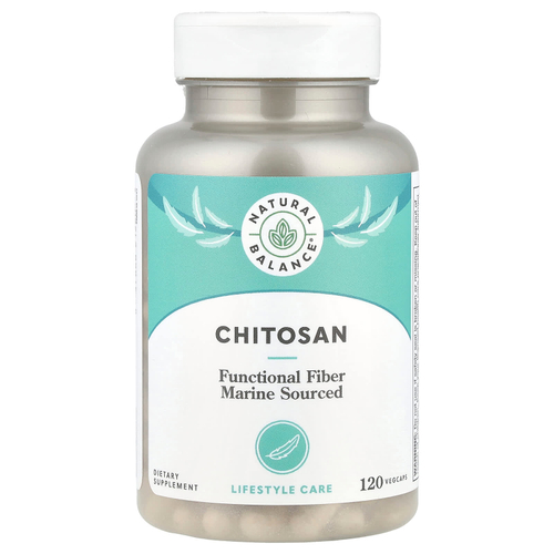 Natural Balance, хитозан, 120 растительных капсул (250 мг в 1 капсуле)