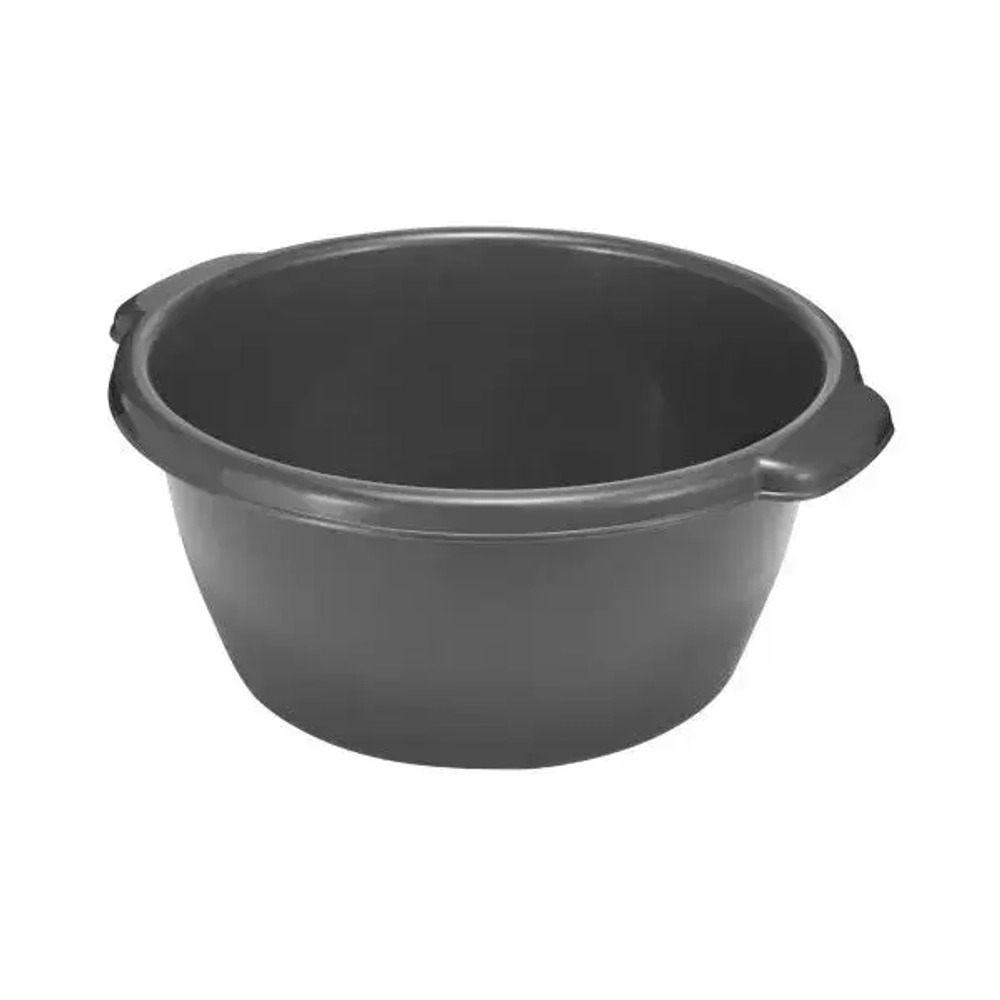 Таз круглый 9,5л (темно-серый) (комплект 16 шт)