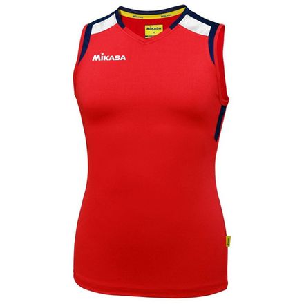 Майка волейб. жен. MIKASA MT378-0620-2XL, р.2XL, 90% полиэстер, 10% эластан, красный