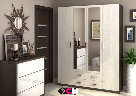 КВАДРО Шкаф 4х ств. КВАДРО