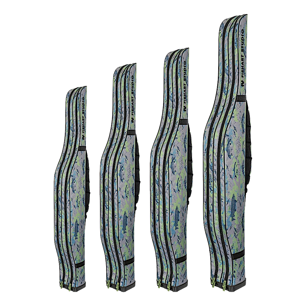 Чехол для удилищ с катушкой Relax FishArt CFA2 Полужесткий 2 секции С жестким дном и карманом -
