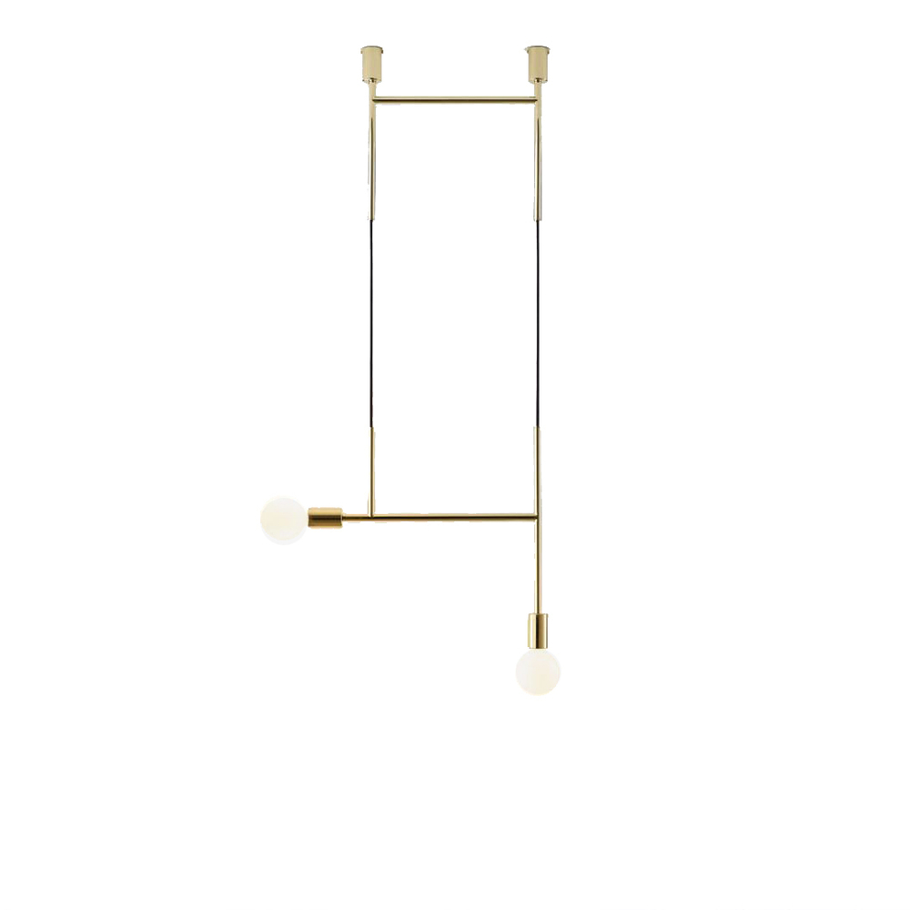Ceiling design lamp  Side Kick by Volker Haug (Gold)