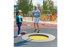 Встраиваемый детский батут для площадок - круглый - 190