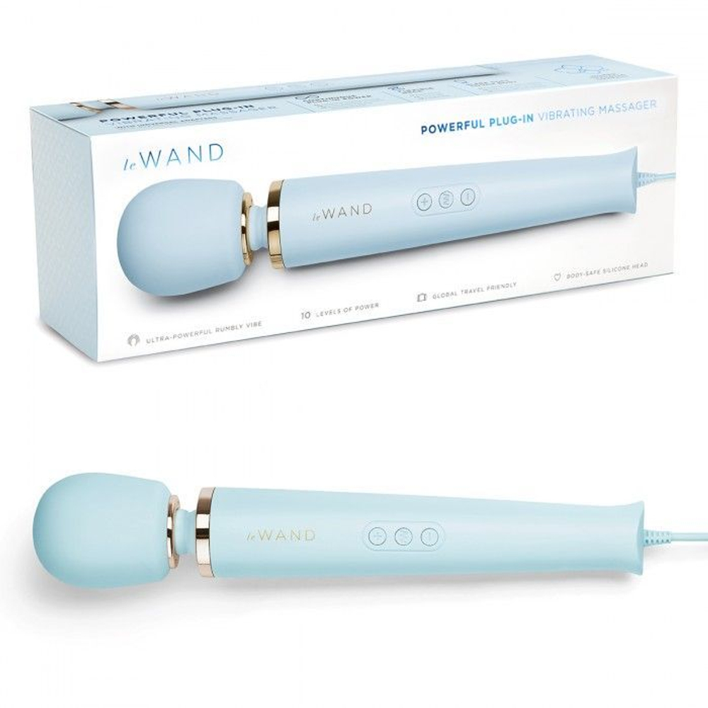 Вибромассажер Le Wand Sky Blue проводной, 34 см