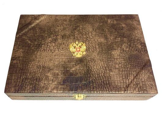 Футляр для револьвера Наган подарочный с кожаной обивкой