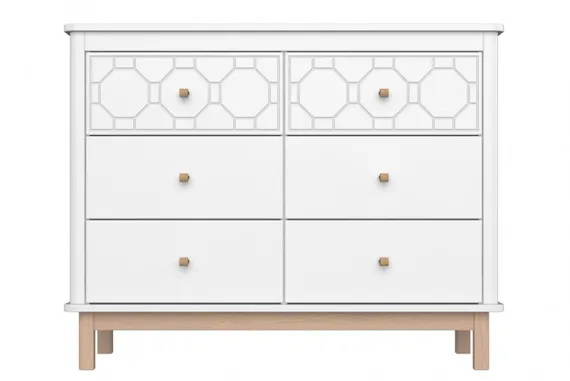 Комод Ellipse Classic 6 ящиков с фрезеровкой Белый