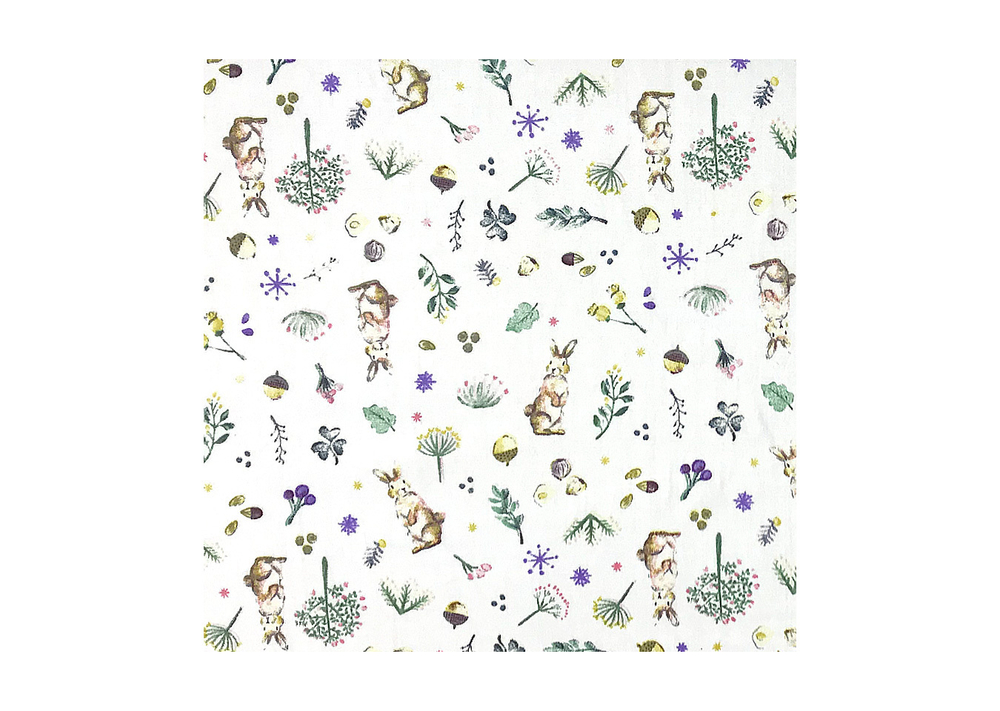 Постельное бельё в детскую кроватку «Зайчики с желудями»