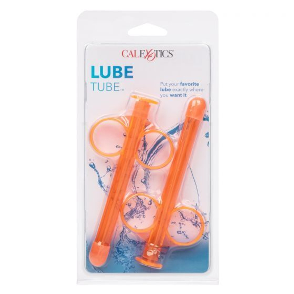 Набор из 2 оранжевых шприцов для введения лубриканта Lube Tube (Цвет: оранжевый)