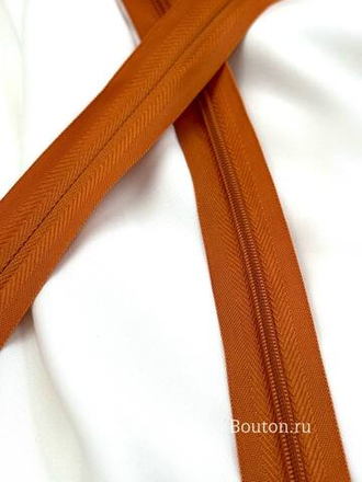 Молния потайная терракотовая (грязно-оранжевая)