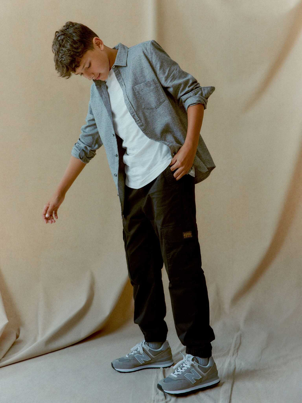 Брюки карго для мальчика Next U48-779, Черный