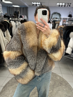 Шуба - кроп из лисы «крестовка» 45см