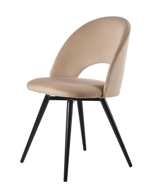 Стул MyFar Бенедикт поворотный капучино велюр MF1012-1