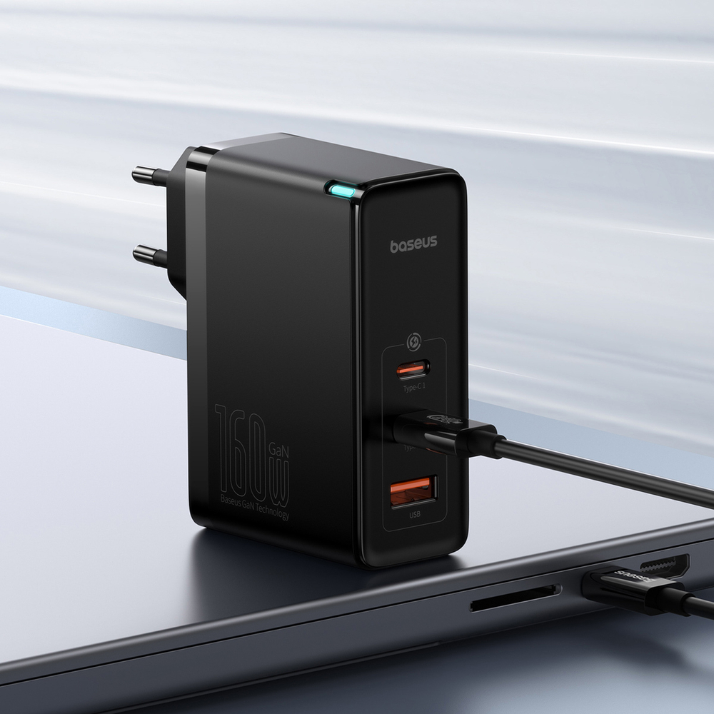 Зарядное устройство Baseus GaN5 Pro Digital Fast Charger 2C+U 160W