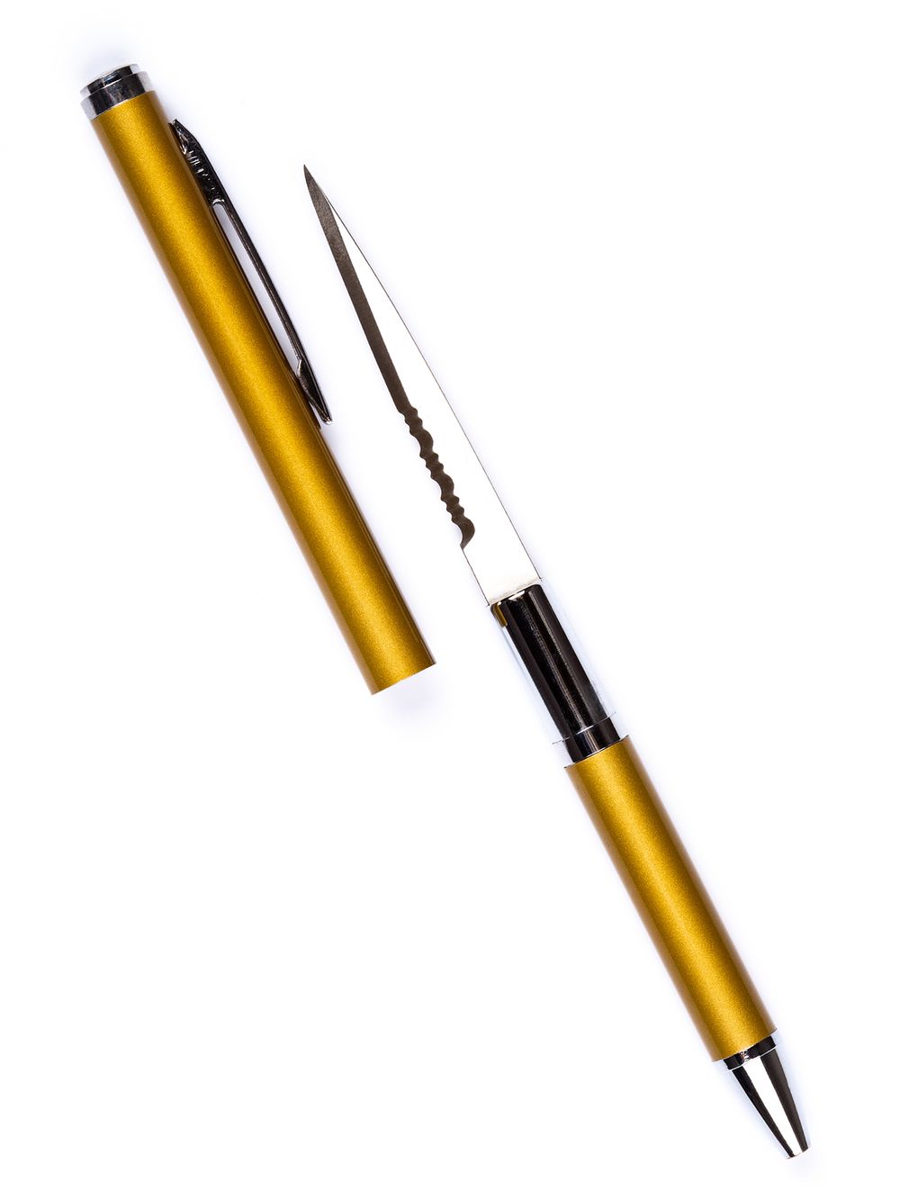 Ручка-нож 003S - Yellow в блистере (City Brother)