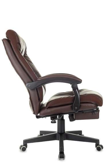 Кресло руководителя Бюрократ CH-824MSG-BF коричневый эко.кожа/ткань крестов. пластик подст.для ног