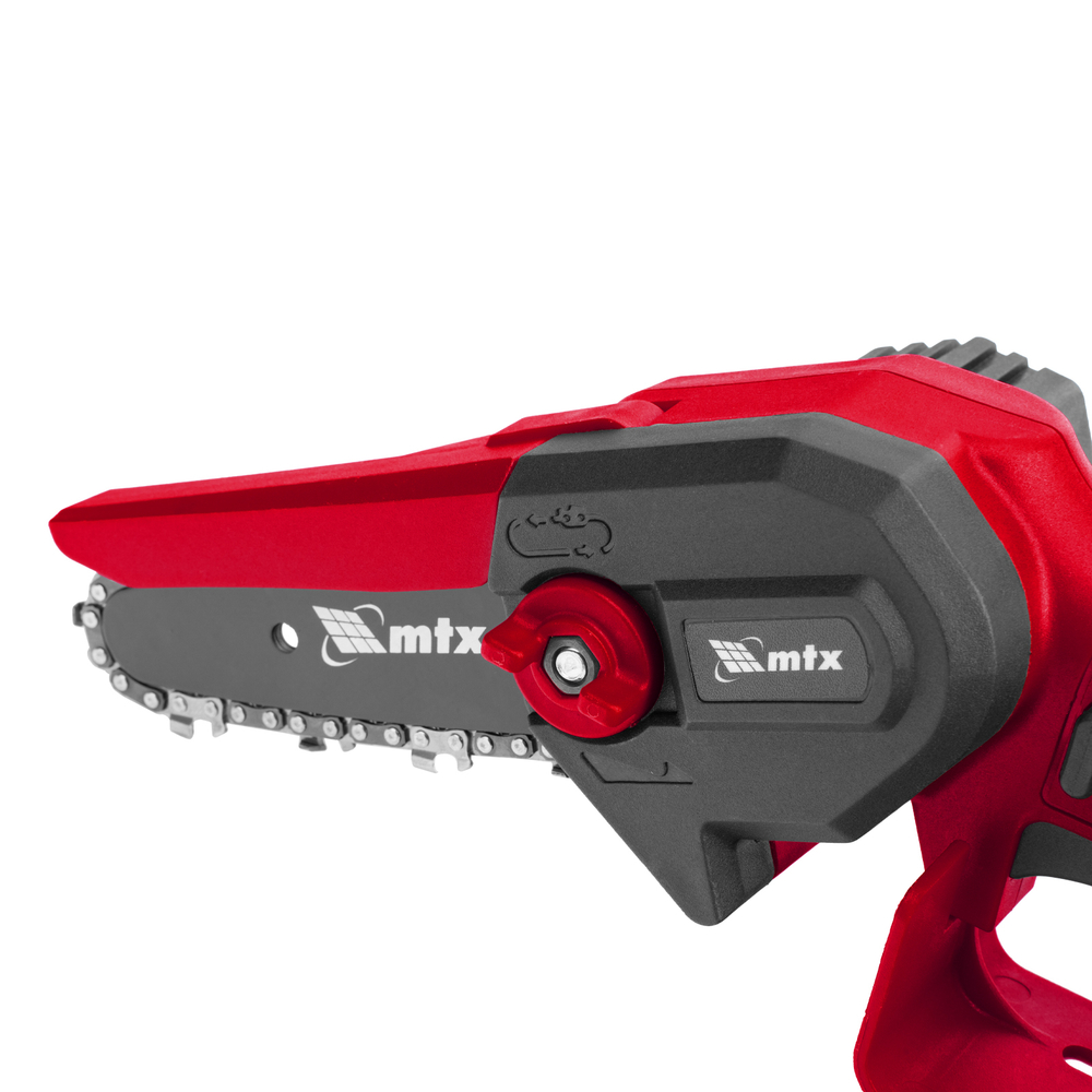 Цепная мини-пила аккумуляторная, MCS-100, шина 100 мм, Li-Ion, 20 В // MTX