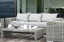 "Тито" лаунж-зона из искусственного ротанга, цвет серый