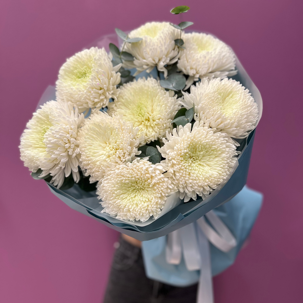 Букет из одноголовых хризантем #8
