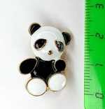 Брошь, брошка милая "Панда". Эмаль.