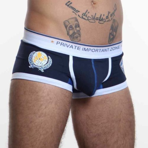 Мужские трусы хипсы синие 4+ Private Important Zone 365 Police
