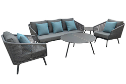 Стол кофейный "ОБЪЯТИЕ (EMBRACE)" уличный черный d100x38см Garda Decor