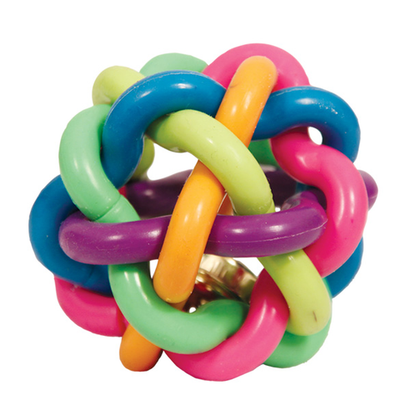 Игрушка для собак из цельнолитой резины "мяч-лабиринт с колокольчиком", d95мм, triol