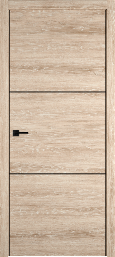 Дверь межкомнатная URBAN 2 | SAND VELLUM | BLACK MOULD BE