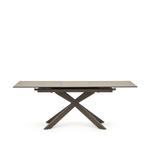 Atminda Раздвижной стол из керамики и стали с коричневой отделкой 160 (210) x 90 см