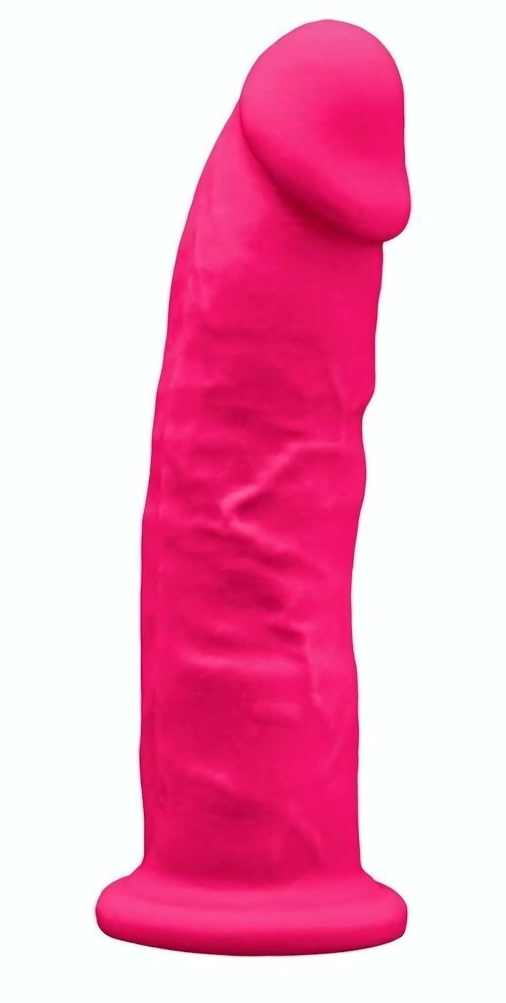 Ярко-розовый вибратор-реалистик Silexd Model 2 - 17,5 см. (Цвет: ярко-розовый)