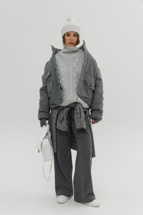 РУБАШКА ВИНСЕ СЕРАЯ КЛЕТКА