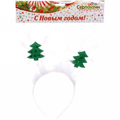 Ободок карнавальный «Елочка в снежинке»