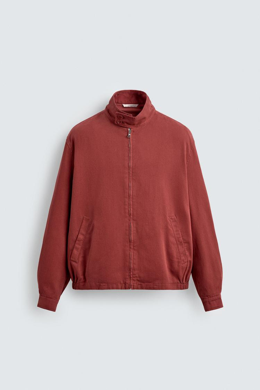 ZARA ЛЕГКАЯ ХЛОПКОВАЯ КУРТКА, ТЕМНО-РОЗОВЫЙ