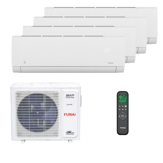 Мультисплит система на 4 комнаты Funai RAM-I-SG30HP.W03/S x 4 / RAM-I-4OK105HP.01/U