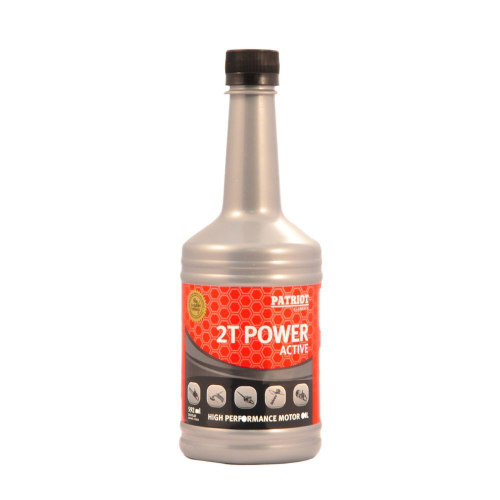 Масло машинное минеральное, для 2-такт двигателя, Patriot, Power Active 2T, 0.592 л, 850030628