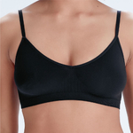 Бюстгальтер-топ в мелкий рубчик Eco-wear (Размер: XS) (Цвет: черный)