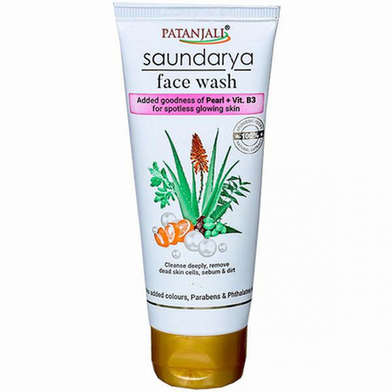 PATANJALI Face wash Saundarya Увлажняющий гель для умывания лица Саундарья 100мл