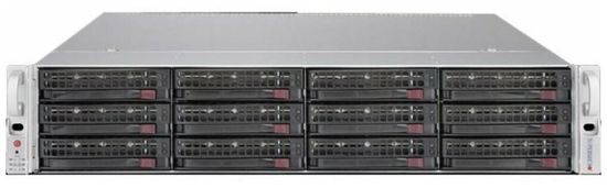 Сервер Supermicro SuperStorage 6029P-E1CR12H без процессора/без ОЗУ/без накопителей/количество отсеков 2.5" hot swap: 2/количество отсеков 3.5" hot swap: 12/1200 Вт/LAN 10 Гбит/c
