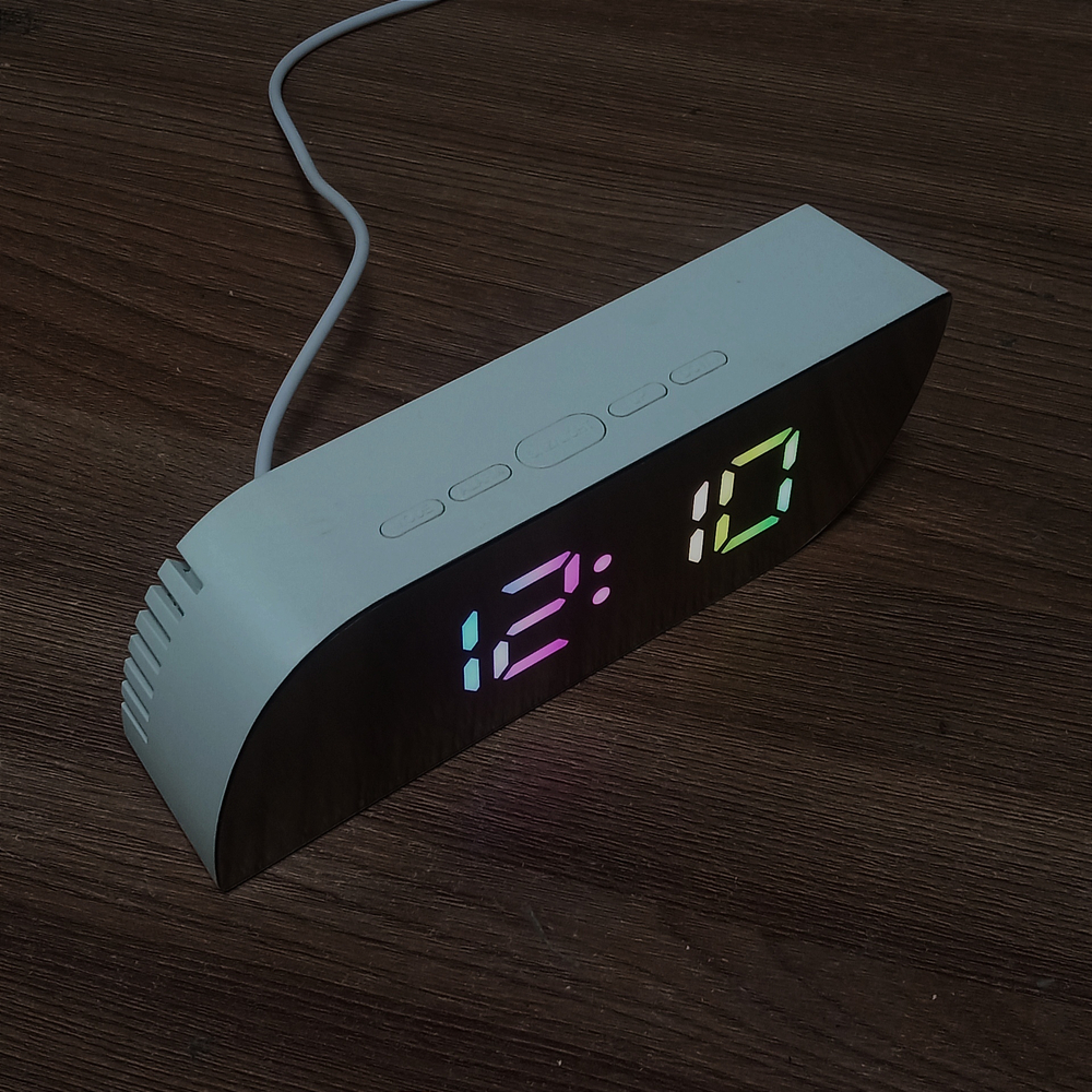 Часы зеркальные LED MIRROR NA-018 RGB свечение